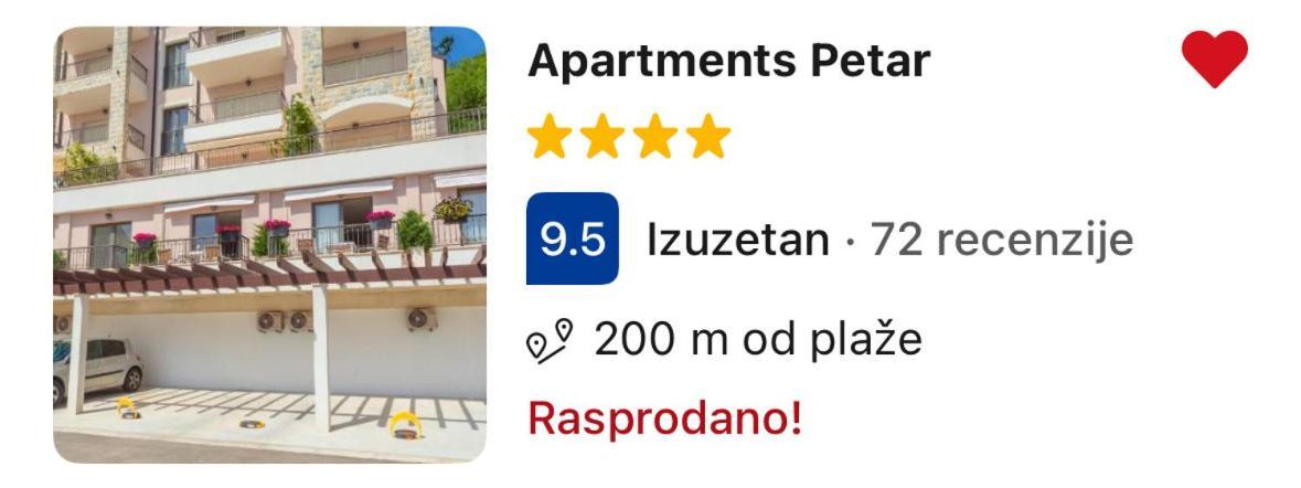 Apartments Petar 布德瓦 外观 照片